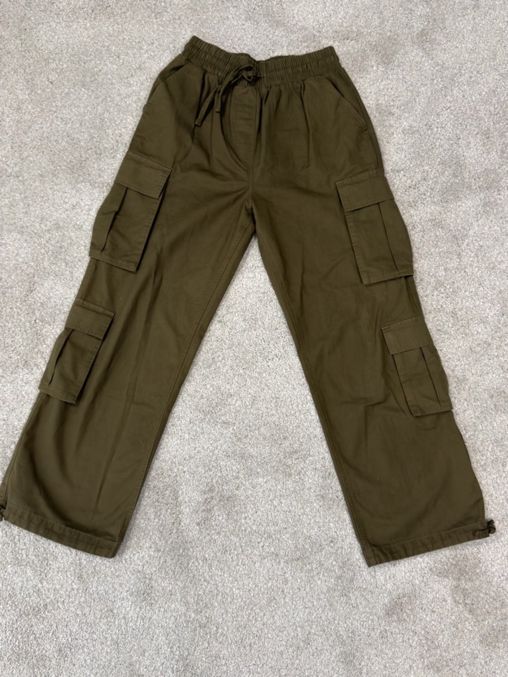 New Look Olive Green Cargo Trousers with Utility Pockets size 6